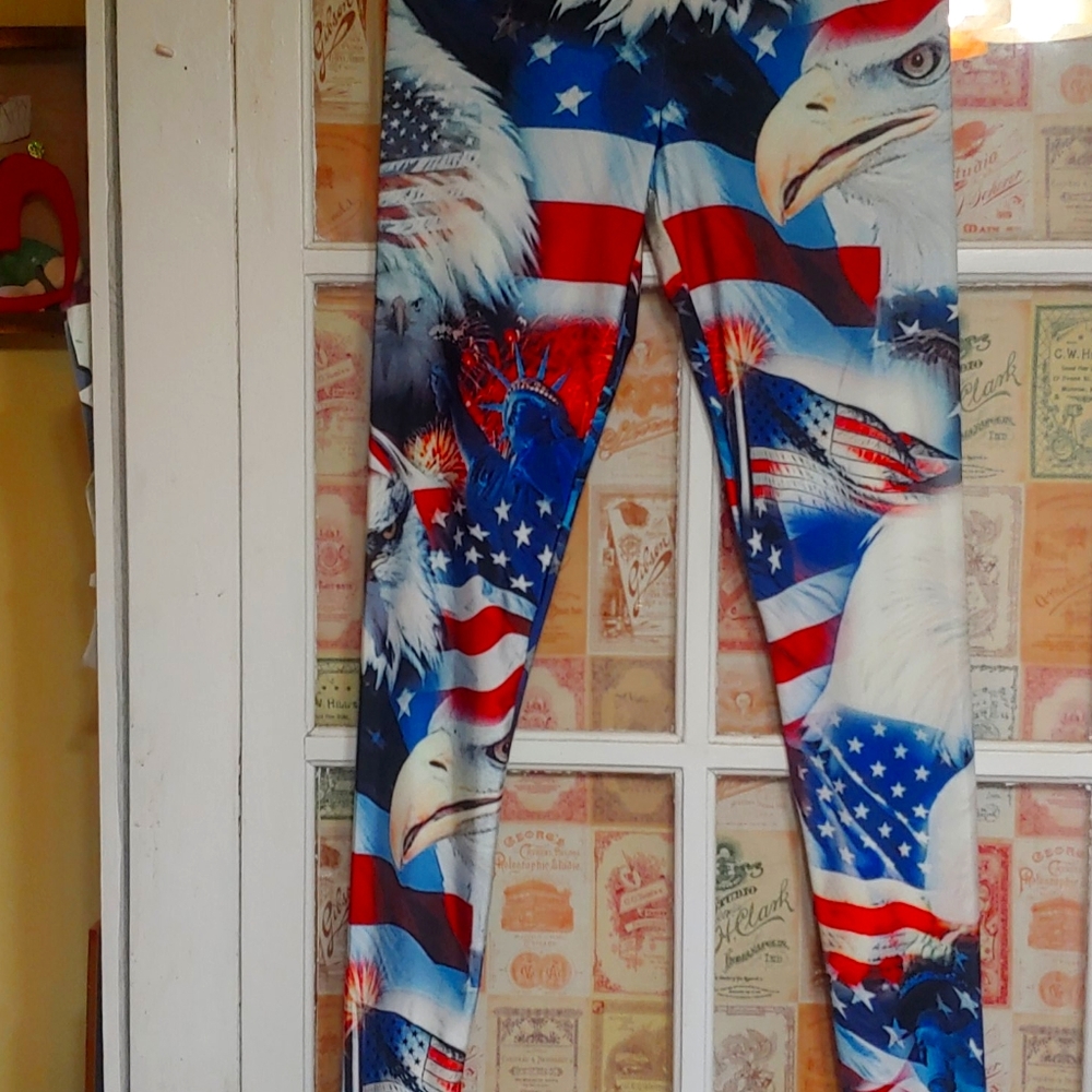 Patriotic leggings, 80s, party
